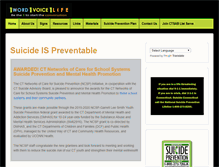 Tablet Screenshot of preventsuicidect.org